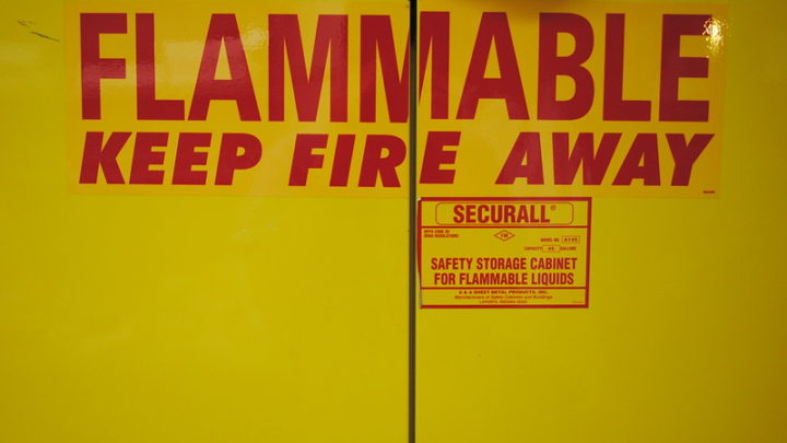Substances to be Stored & Avoided in flammable storage cabinets